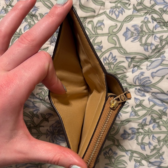 Coach Tan Leather Zipper Wallet - Picture 3 of 6